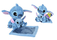 STITCH - Stitch & Baby Stitch + Comforter - Plush 25cm