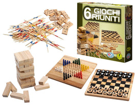 EDITRICE GIOCHI CLASSIC GAMES 6 GIOCHI RIUNITI IN LEGNO